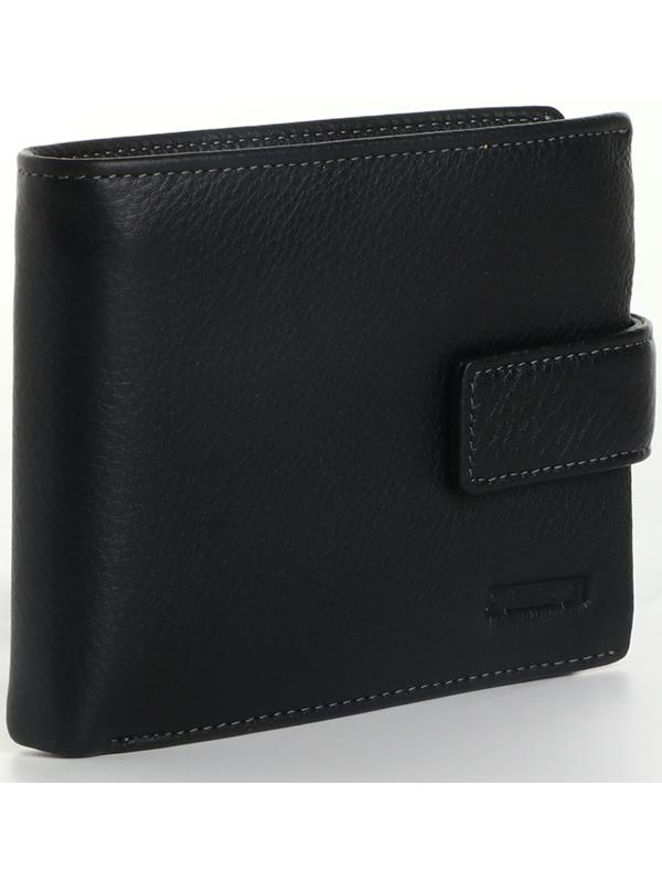 Портмоне на кнопке, цвет чёрный