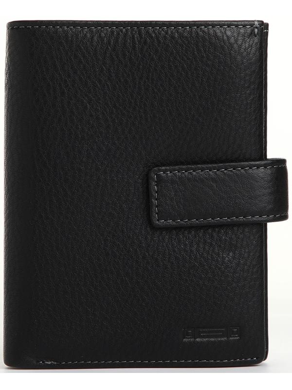 Портмоне на кнопке 3 в 1, отдел для автодокументов, паспорта, цвет чёрный