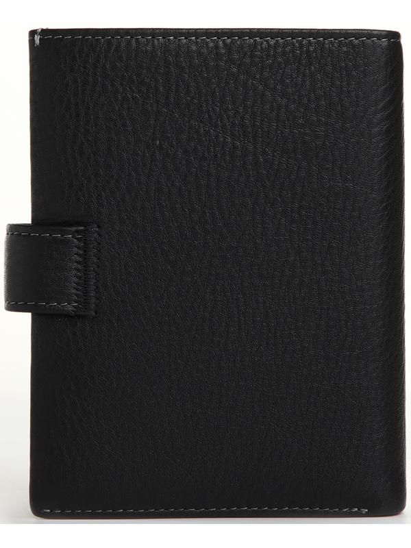 Портмоне на кнопке 3 в 1, отдел для автодокументов, паспорта, цвет чёрный