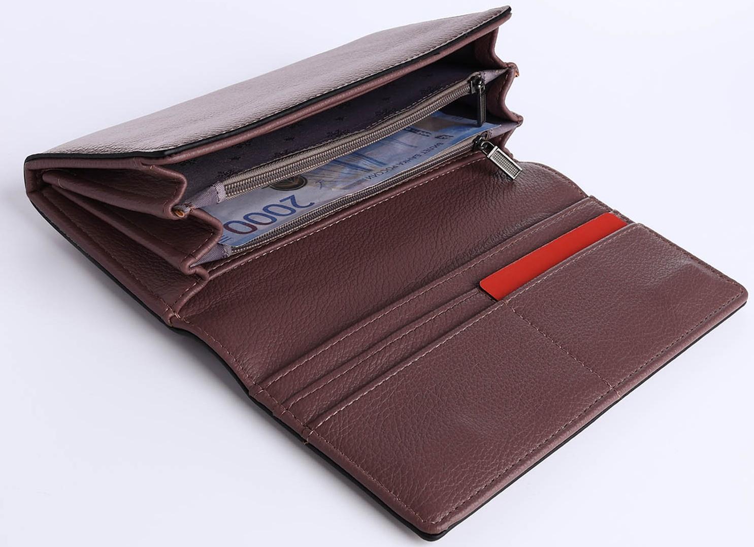 Кошелёк на магните, цвет фиолетовый