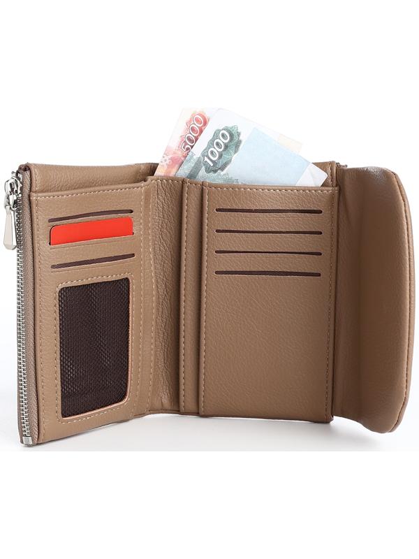 Кошелёк на магните, цвет бежевый