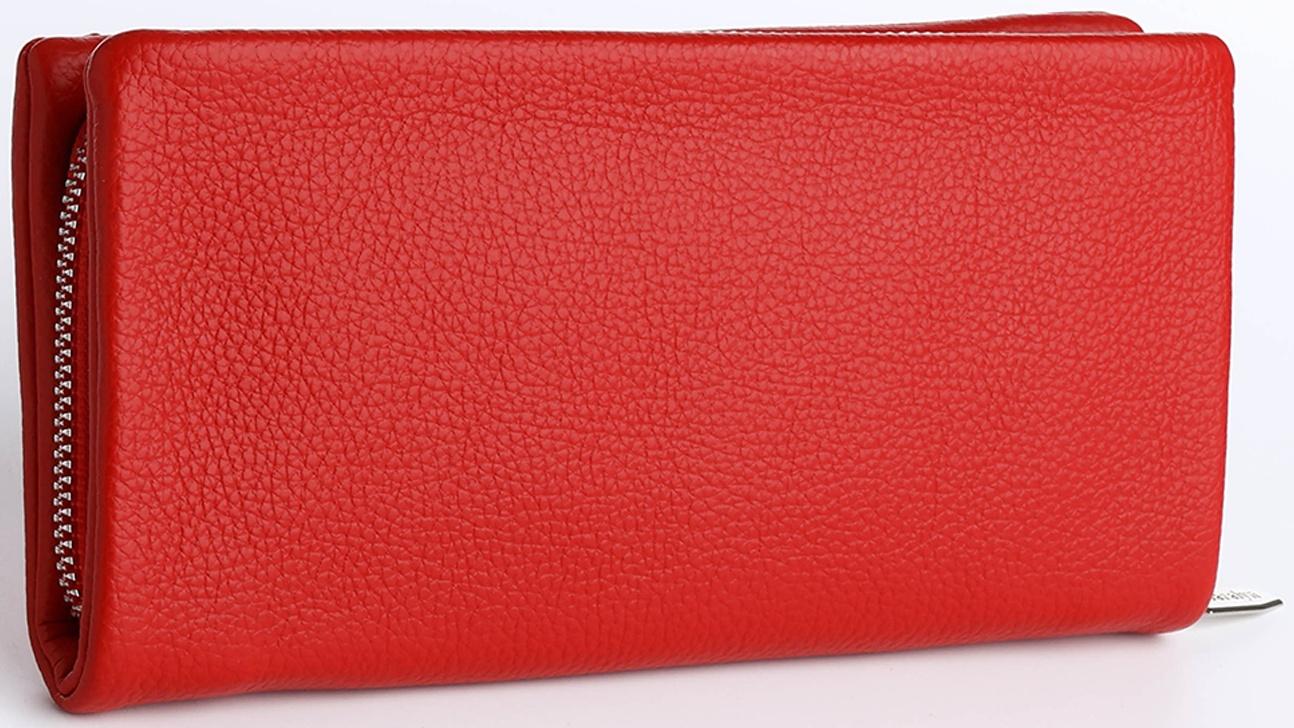 Кошелёк на молнии, цвет красный