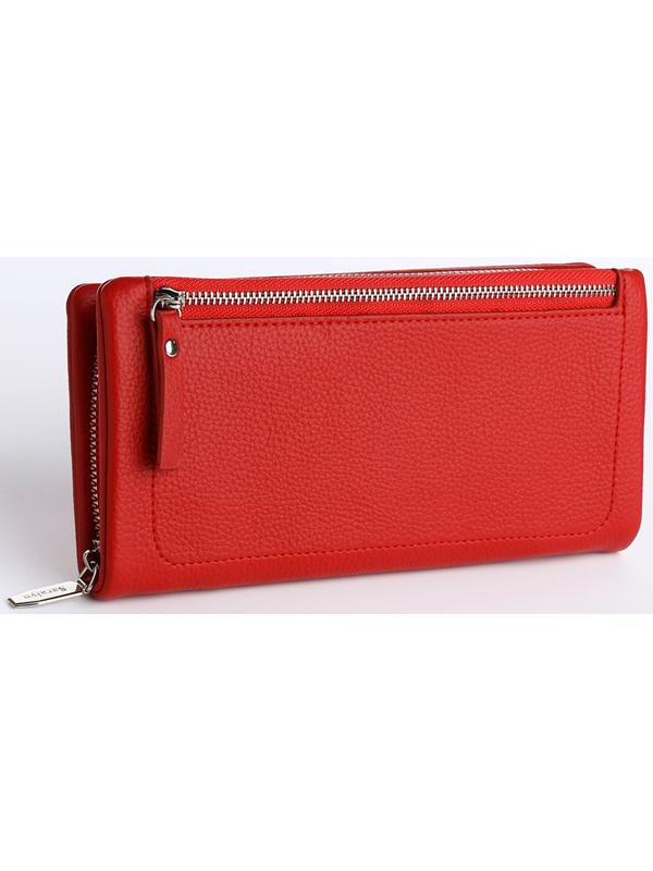 Кошелёк на молнии, цвет красный