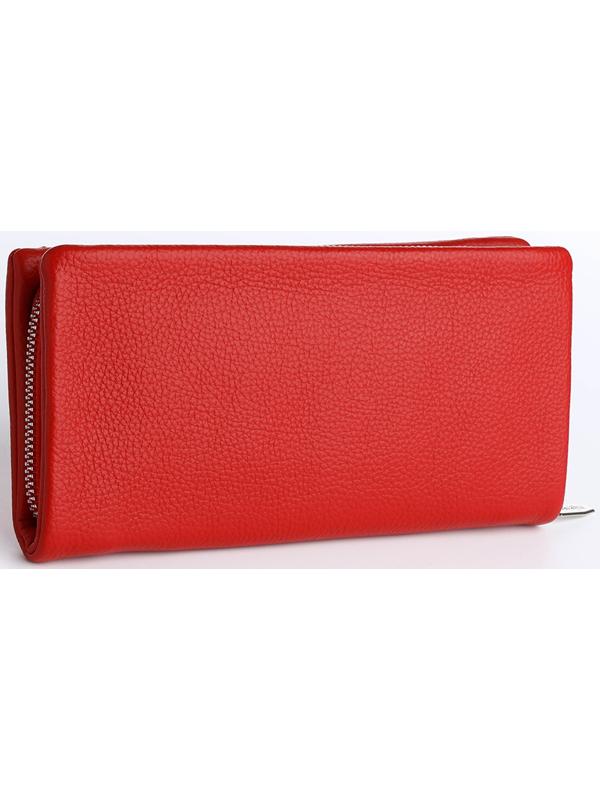 Кошелёк на молнии, цвет красный