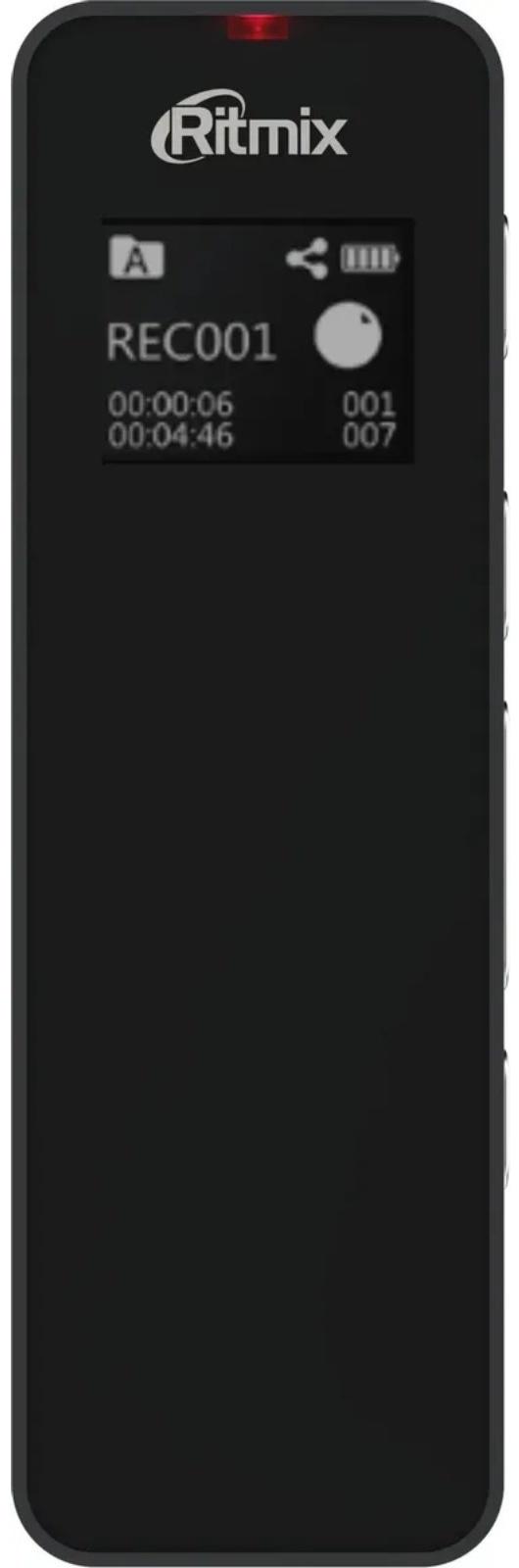 Диктофон RITMIX RR-880, 16Гб, APE, MP3, WMA, FLAC, WAV, Jack 3.5, 400 мАч, micro USB,черный