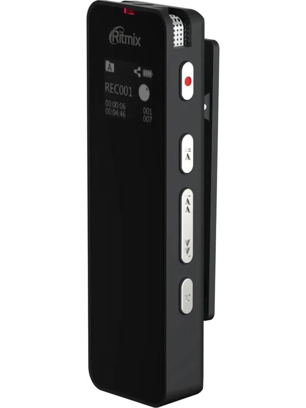 Диктофон RITMIX RR-880, 16Гб, APE, MP3, WMA, FLAC, WAV, Jack 3.5, 400 мАч, micro USB,черный