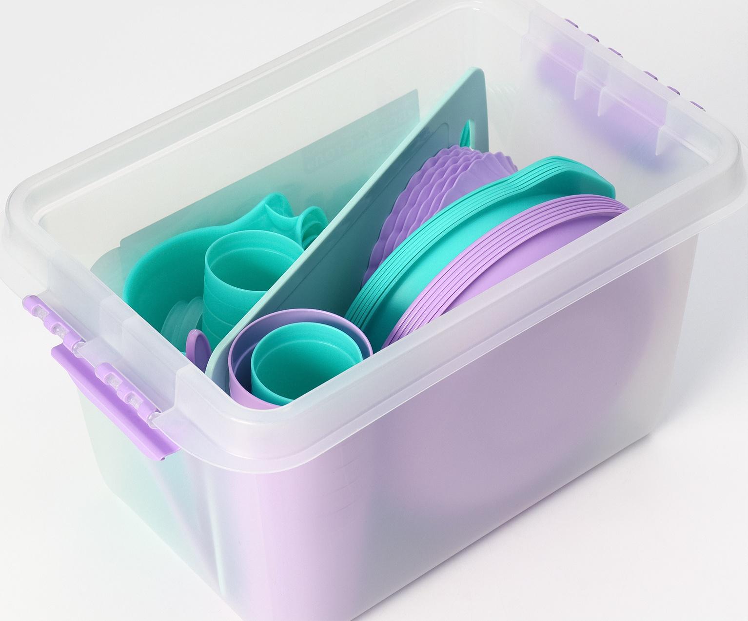 Набор посуды для пикника на 6 персон «Все за стол – 2», 52 предмета, цвет микс