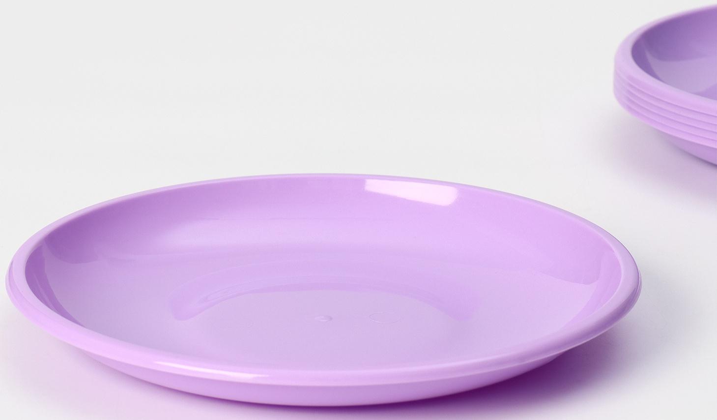 Набор посуды для пикника на 6 персон «Все за стол – 2», 52 предмета, цвет микс