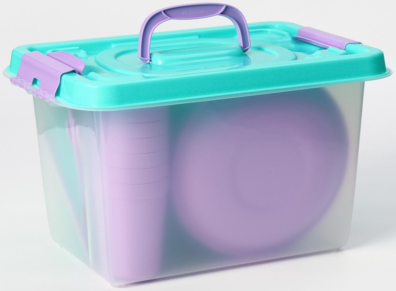 Набор посуды для пикника на 6 персон «Все за стол – 2», 52 предмета, цвет микс