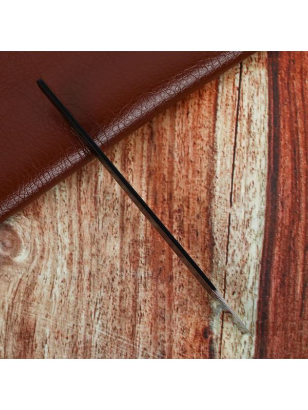 Нож для работы с кожей, скошенное лезвие, 12,5 × 1 см, цвет чёрный