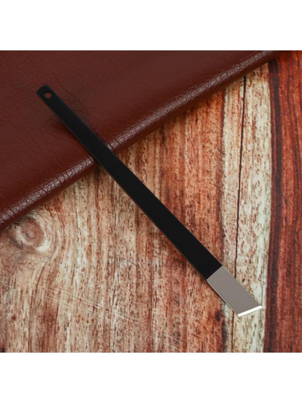 Нож для работы с кожей, скошенное лезвие, 12,5 × 1 см, цвет чёрный