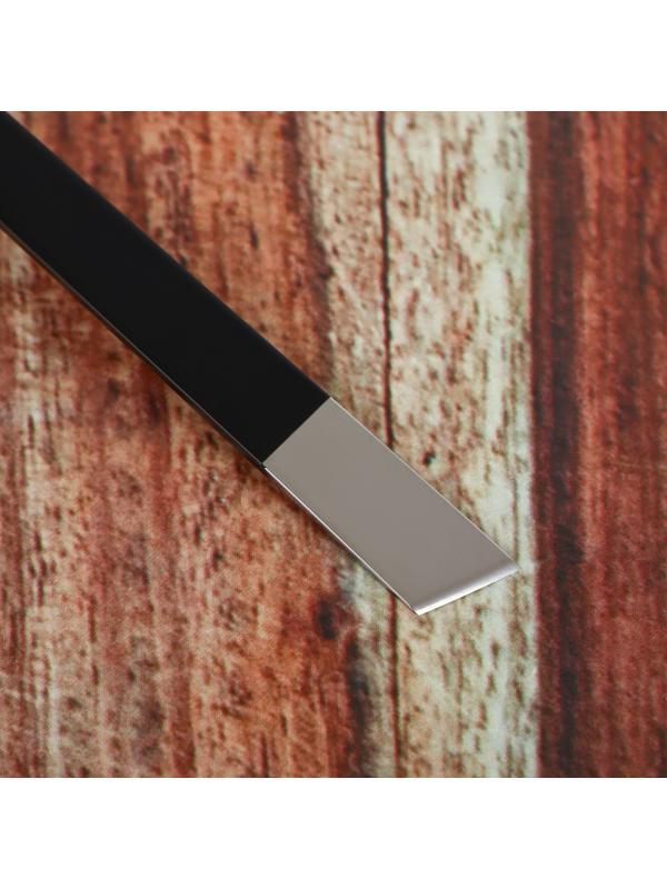 Нож для работы с кожей, скошенное лезвие, 12,5 × 1 см, цвет чёрный