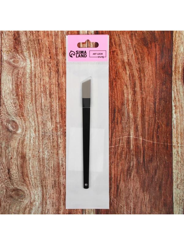 Нож для работы с кожей, скошенное лезвие, 12,5 × 1 см, цвет чёрный