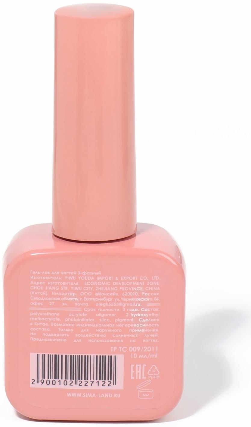 Гель лак для ногтей «SIMPLE», 3-х фазный, 10 мл, LED/UV, цвет (89)