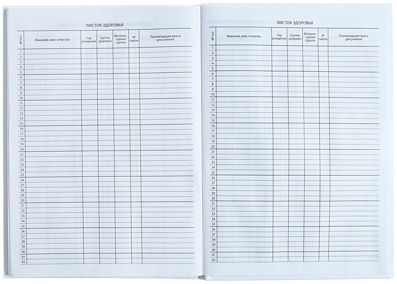 Классный журнал для 1-11 классов А4, 96 листов, твёрдая обложка, белый блок