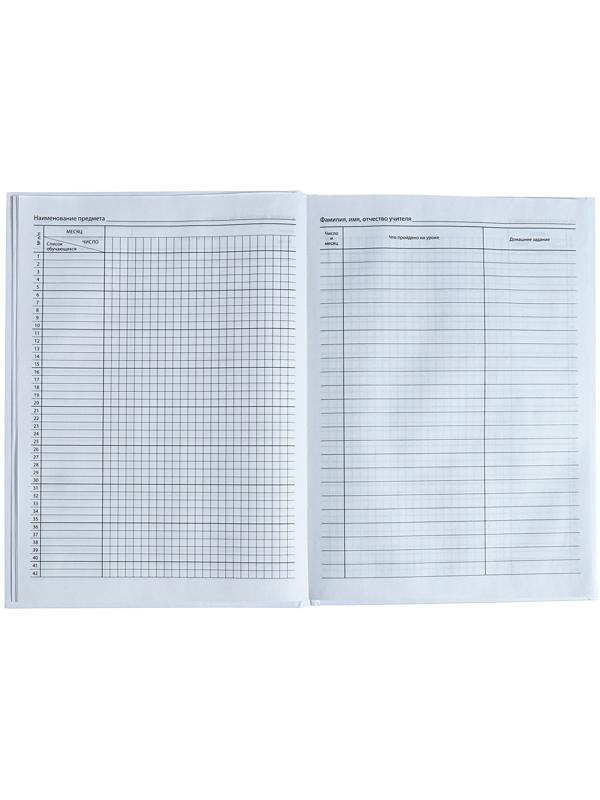 Классный журнал для 1-11 классов А4, 96 листов, твёрдая обложка, белый блок