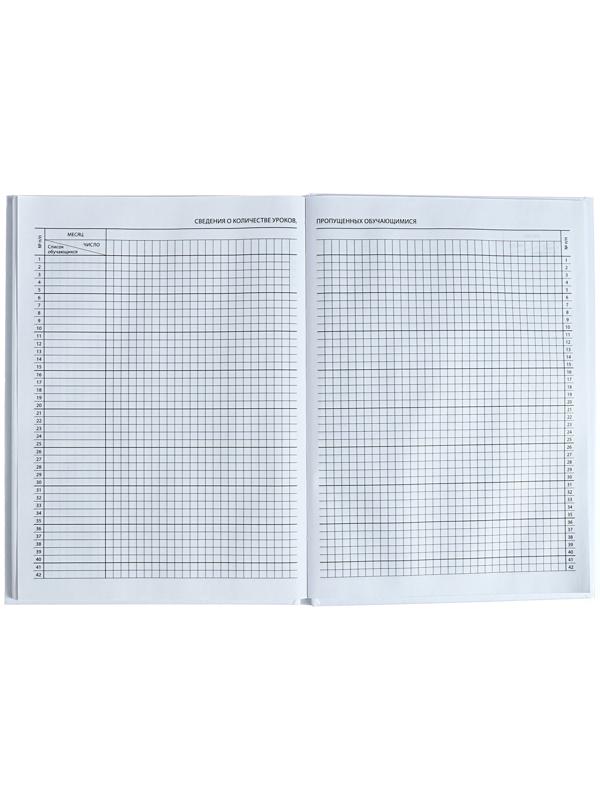 Классный журнал для 1-11 классов А4, 96 листов, твёрдая обложка, белый блок