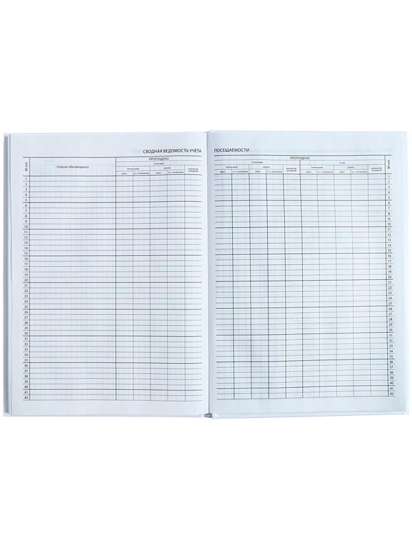 Классный журнал для 1-11 классов А4, 96 листов, твёрдая обложка, белый блок