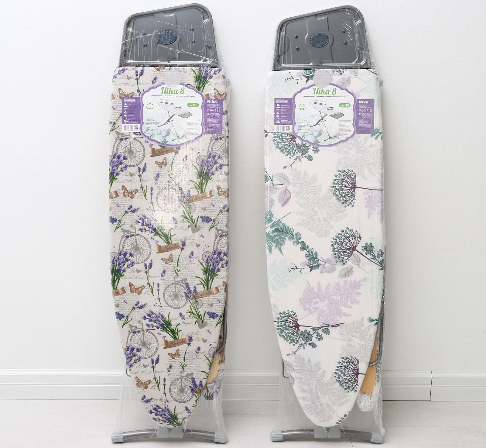 Доска гладильная Nika «Ника 8», 122×40 см,  высота до 90 см, европодставка, рисунок микс