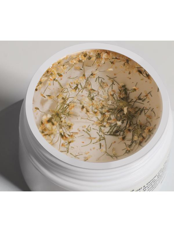 Гель для наращивания, с сухоцветами, 3-х фазный, 9 гр, LED/UV, цвет прозрачный/белый