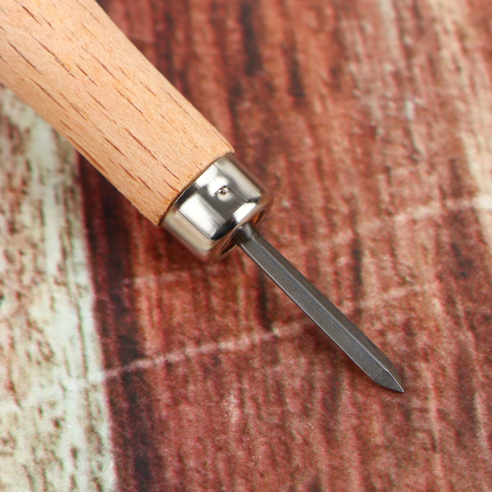 Шило для кожи, ромбовидное, шаг 5-6 мм, 11 см