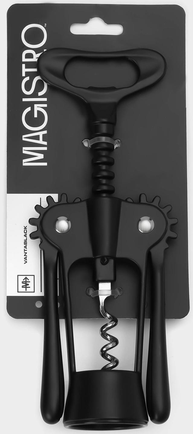 Штопор Magistro Vantablack, 17,7×7 см, цвет чёрный