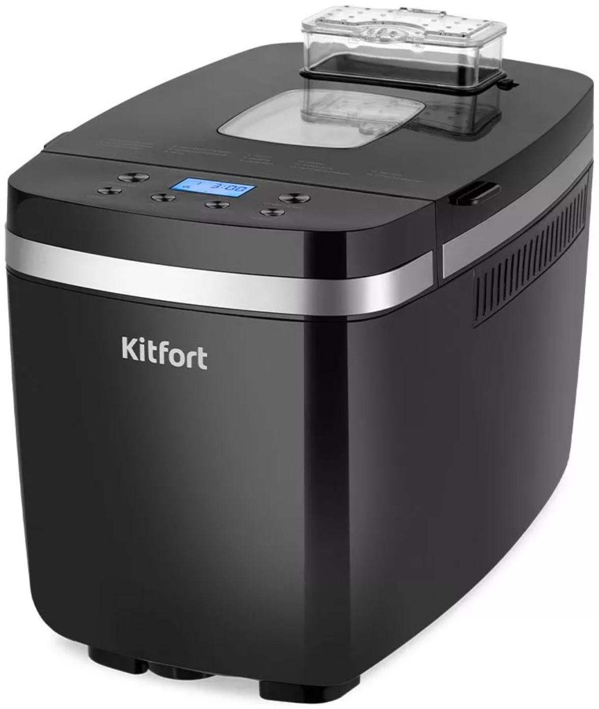 Хлебопечь Kitfort КТ-314, 850 Вт, 14 программ, до 1.35 кг, чёрная