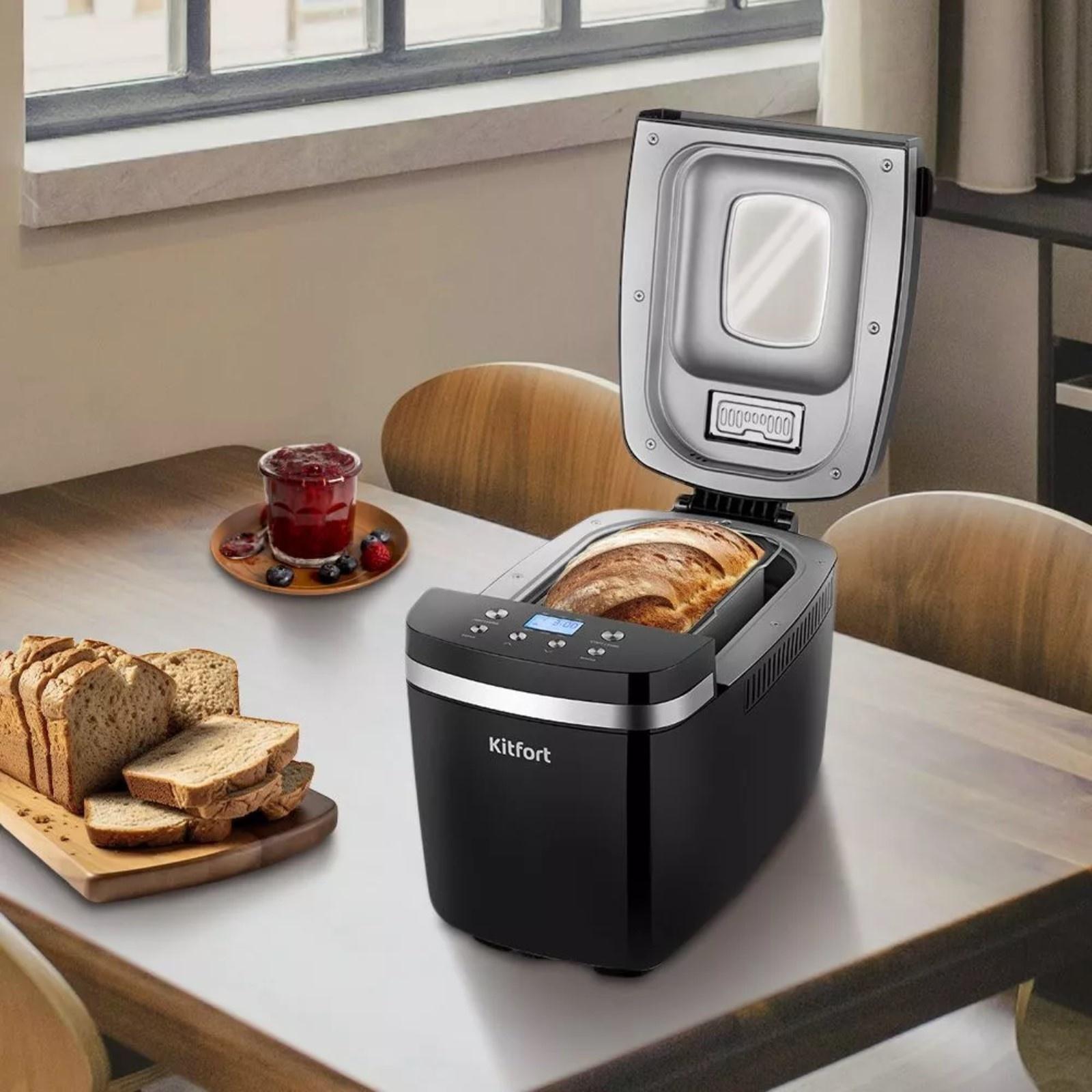 Хлебопечь Kitfort КТ-314, 850 Вт, 14 программ, до 1.35 кг, чёрная