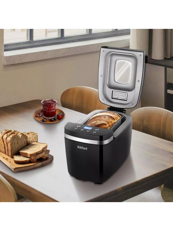 Хлебопечь Kitfort КТ-314, 850 Вт, 14 программ, до 1.35 кг, чёрная