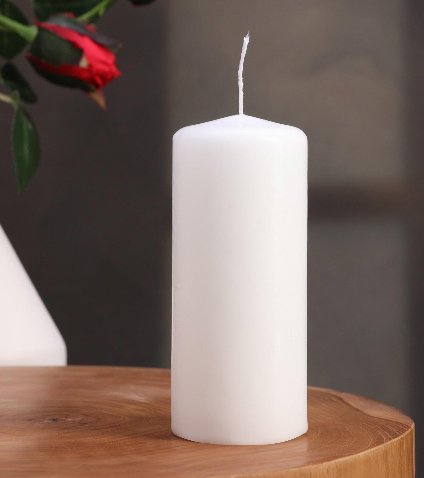 Набор свечей - цилиндров, 5х11,5 см, набор 2 шт, белая