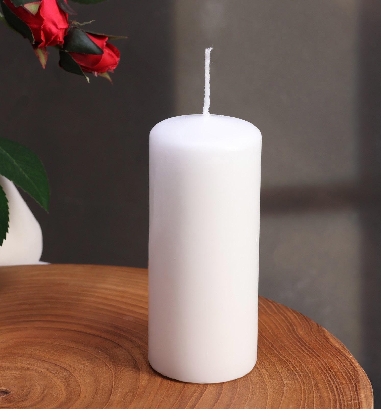 Набор свечей - цилиндров, 5х11,5 см, набор 4 шт, белая