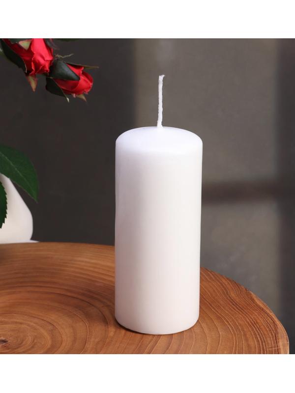 Набор свечей - цилиндров, 5х11,5 см, набор 4 шт, белая