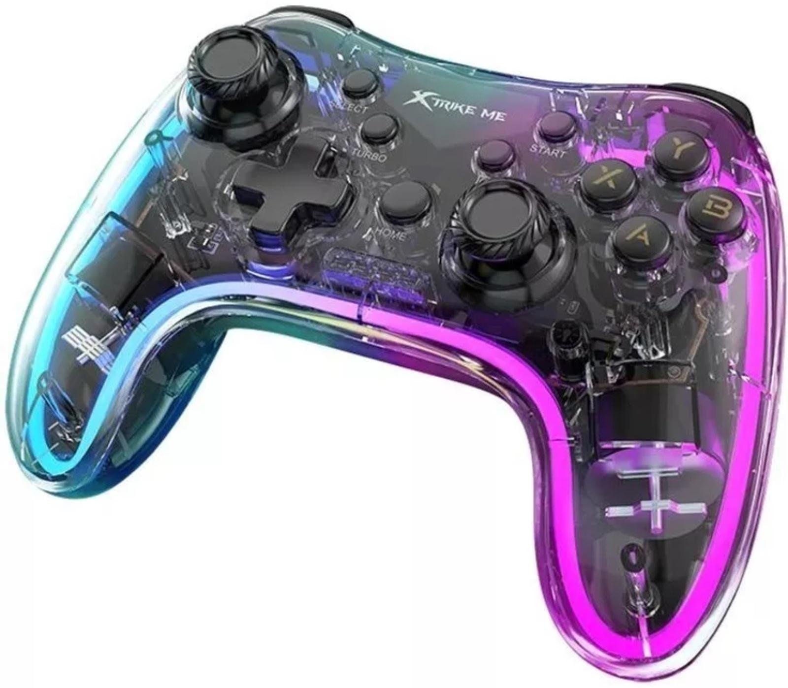 Геймпад Xtrike Me GP-52, беспроводной, для PS4, Bluetooth 4.0, 800 мАч, прозрачный