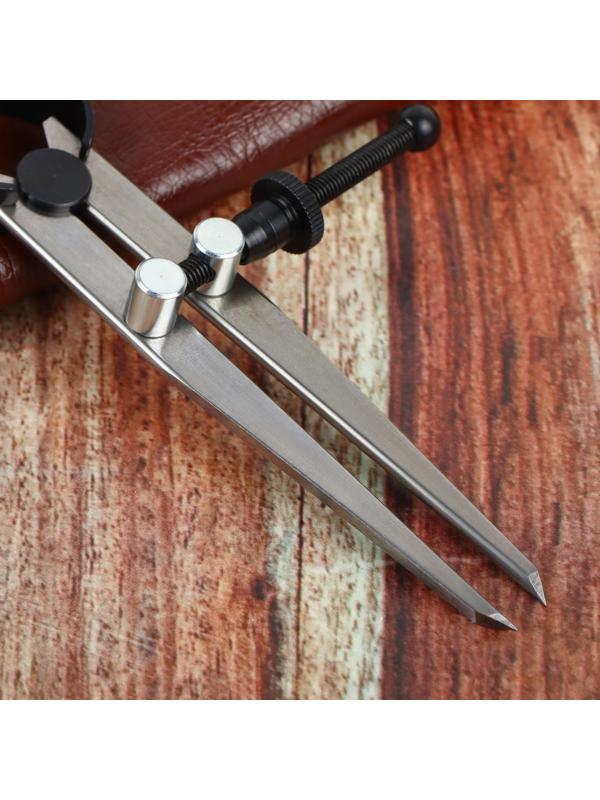 Контрциркуль для кожи, разметочный, 100 мм, 15 × 8 см, цвет серебряный/чёрный