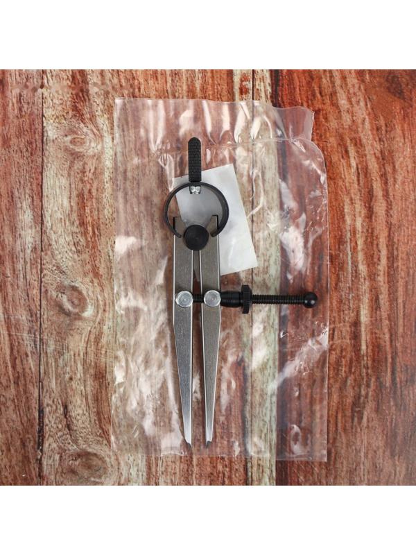 Контрциркуль для кожи, разметочный, 100 мм, 15 × 8 см, цвет серебряный/чёрный