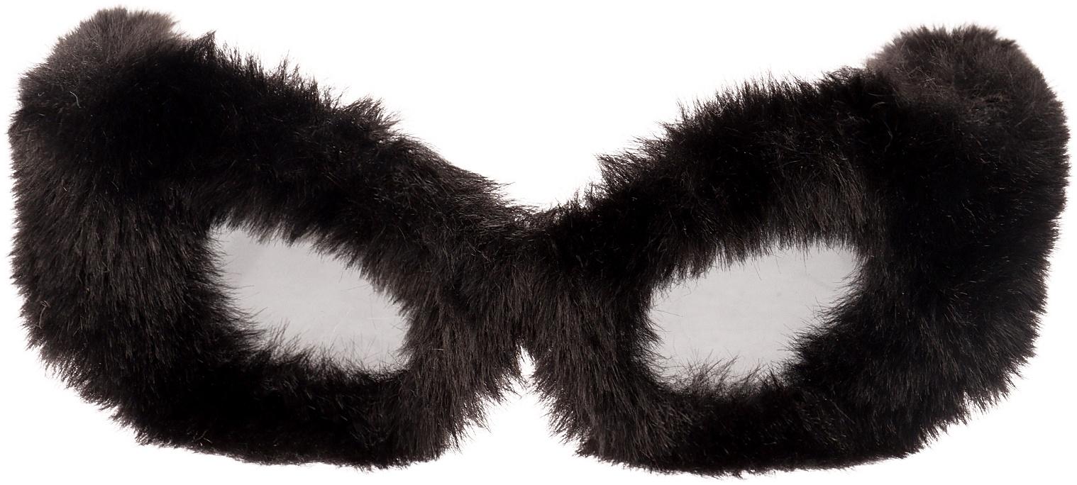 Карнавальные очки «Меховые», цвет чёрный