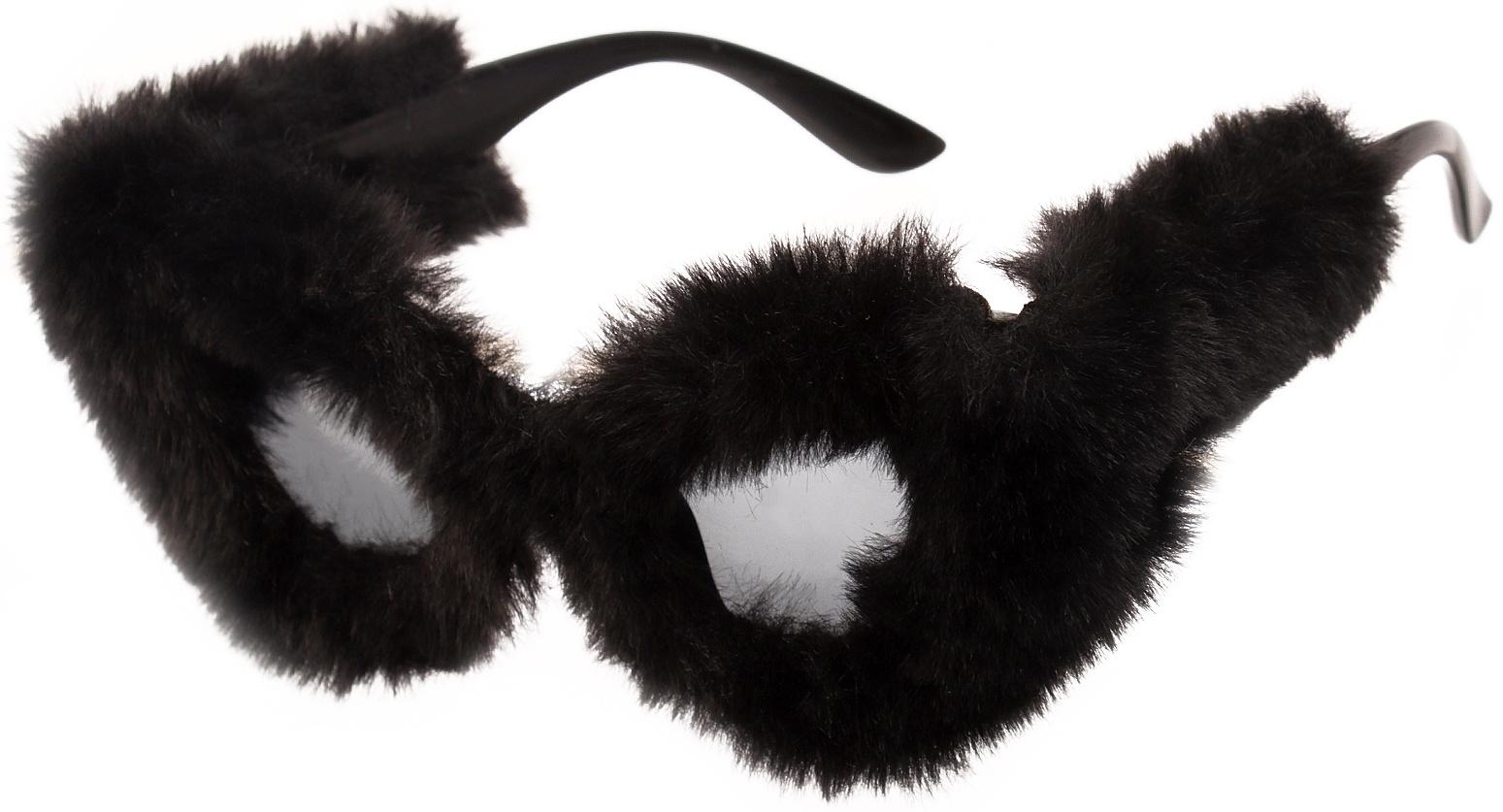 Карнавальные очки «Меховые», цвет чёрный