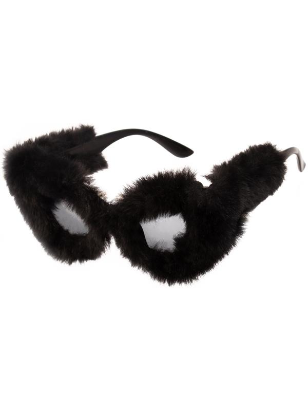 Карнавальные очки «Меховые», цвет чёрный