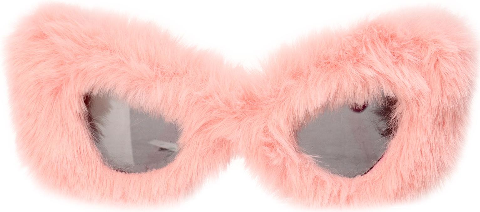 Карнавальные очки «Меховые», цвет розовый