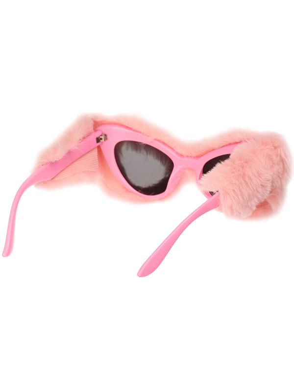 Карнавальные очки «Меховые», цвет розовый
