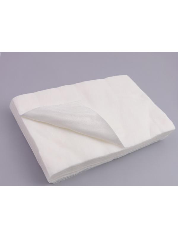 Одноразовые косметические салфетки, 100 шт, плотность 40г/м2, спанлейс, 20 × 30 см, цвет белый