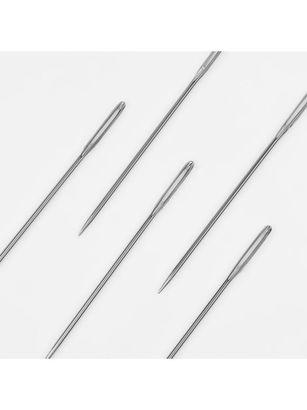 Иглы швейные, с большим ушком, d = 0,9 мм, 4,5 см, 10 шт