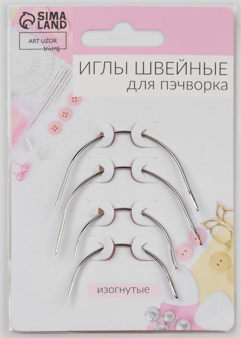 Иглы для пэчворка, d = 1 мм, 5,3 - 6,6 см, 4 шт