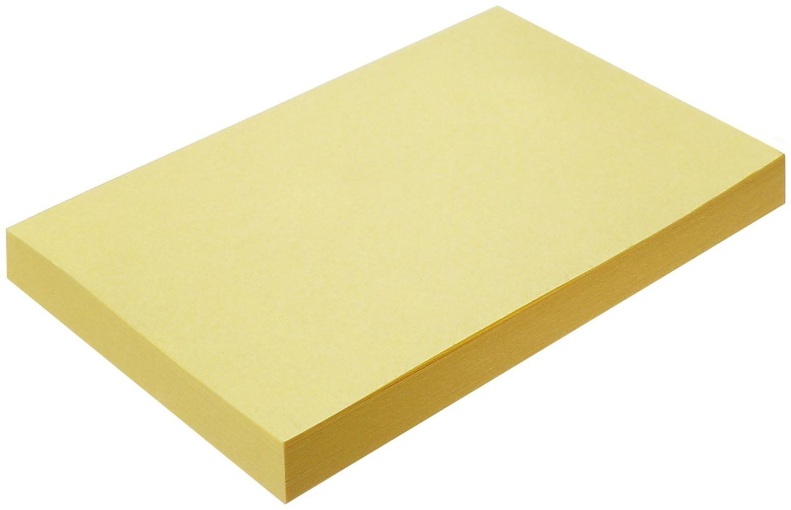 Блок с липким краем 76 х 127 мм, 100 листов, пастель, 4 цвета