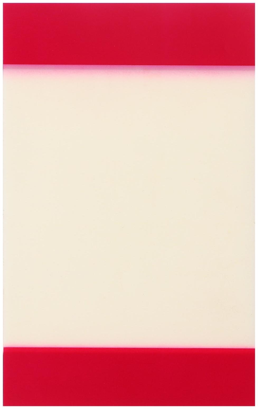 Блок с липким краем 82мм*52мм 20л пластик прозрачный с бордовым