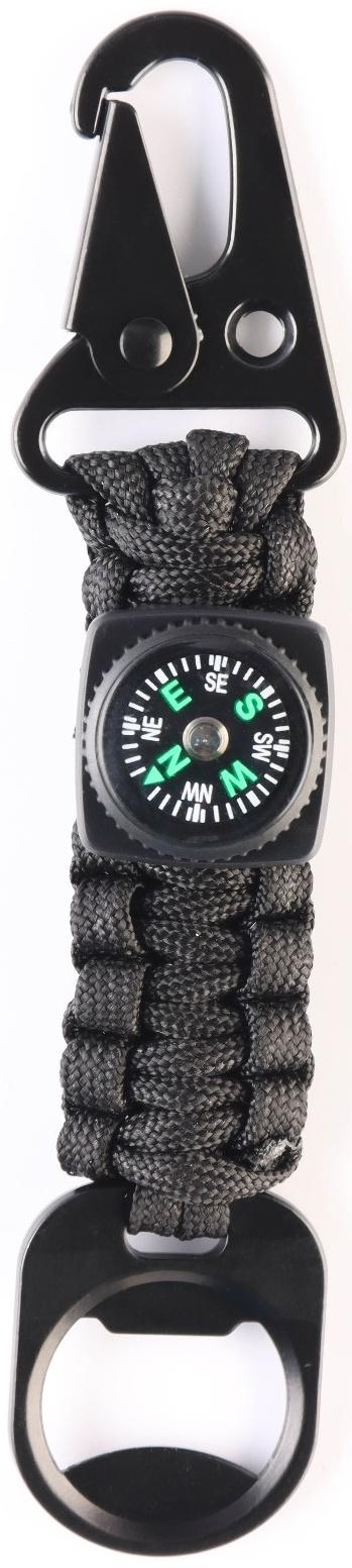 Брелок многофункциональный, туристический из паракорда, с компасом, открывашкой, 16 см