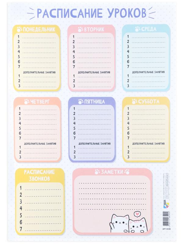 Расписание уроков 