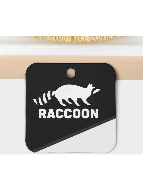 Щётка с совком Raccoon Meli, бамбуковая ручка, совок 18×16,5×4 см, щётка 15х11 см, ворс 5 см