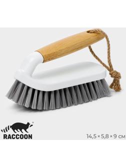 Щетка утюжок Raccoon Meli, бамбуковая ручка, 14,5×5,8×9 см, ворс 2,5 см