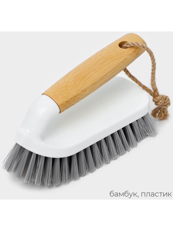 Щетка утюжок Raccoon Meli, бамбуковая ручка, 14,5×5,8×9 см, ворс 2,5 см